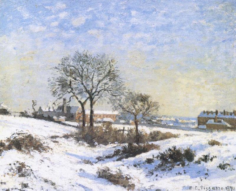 Connaught Kivu area on Snow, Camille Pissarro